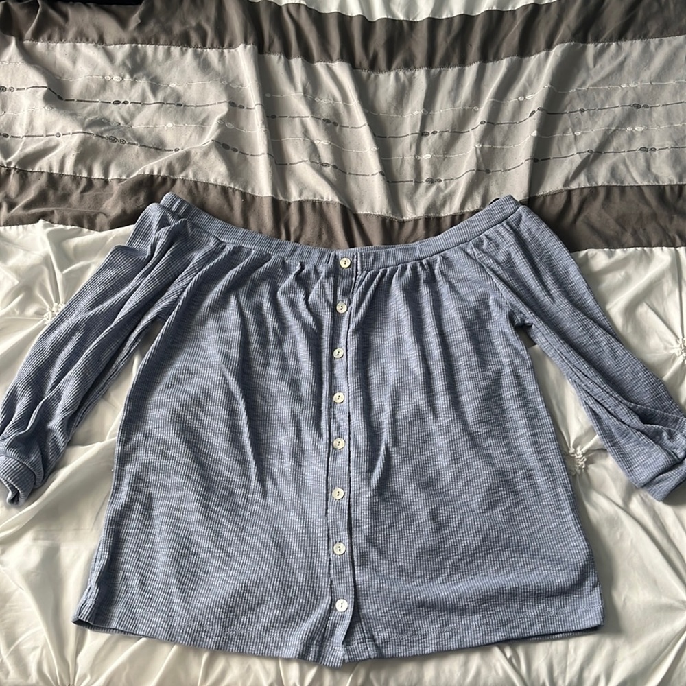 Off the Shoulder cropped 3/4 sleeve